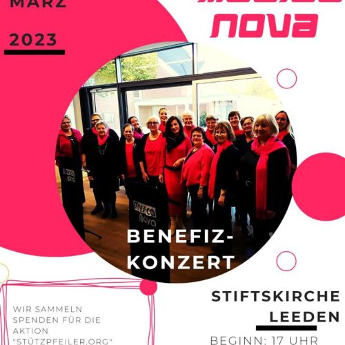 Benefizkonzert musica nova, 12.03.23 in der Stiftskirche