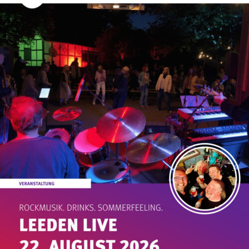 Leeden Live am 22. August: Rockabend mit Middle Excess and Friends an der Remise