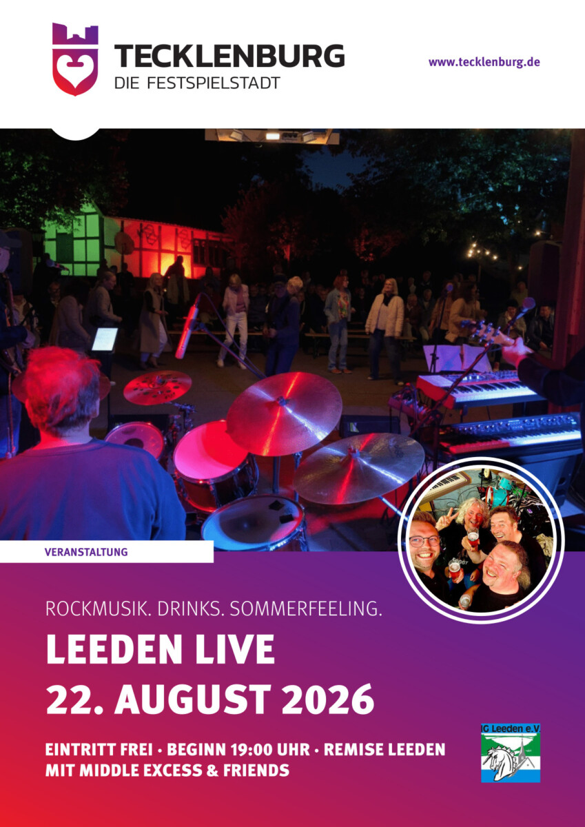 Du betrachtest gerade Leeden Live am 22. August: Rockabend mit Middle Excess and Friends an der Remise