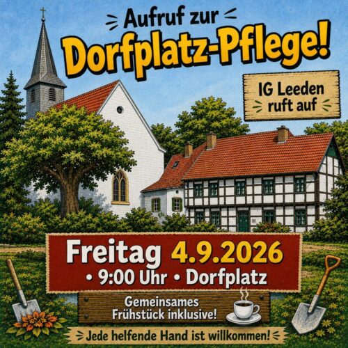 Dorfplatzpflege am 4. September: Wer macht mit?