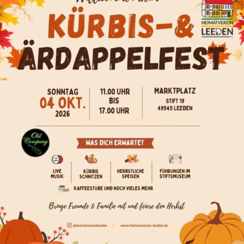 04.10. Kürbis und Ärdappelfest des Heimatverein Leeden an der Remise